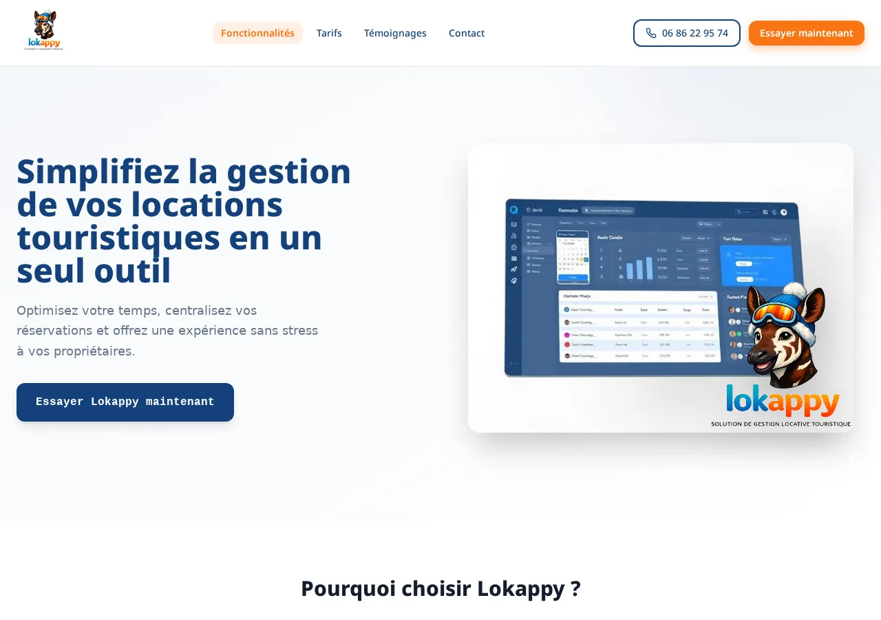 Preview of the Lokappy app — property management for concierge services