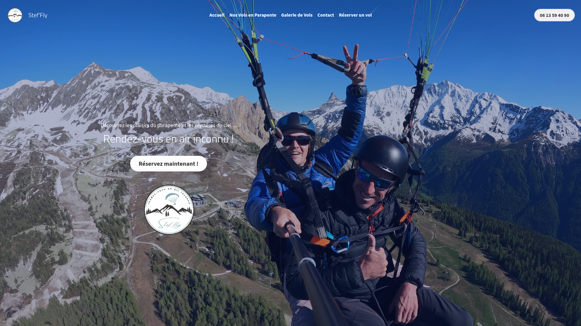 Création de site web pour Stef'Fly Parapente aux Arcs, Tarentaise